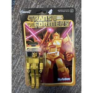Transformers Super7 ReAction Optimus Prime Gold 3.75" Action Figure NIP Carded